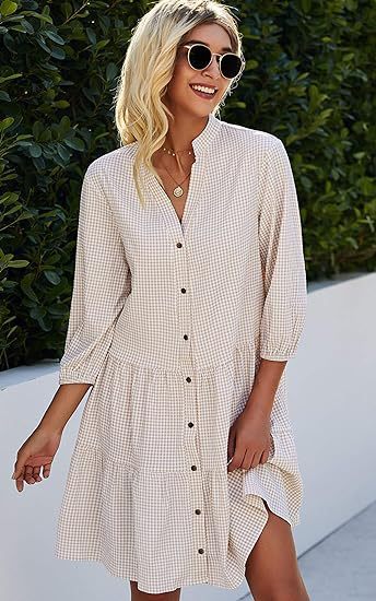 Ruffled Plaid Midi Dress