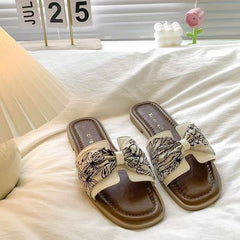 French  National Flat Outdoor Comfortable Slippers The Muse