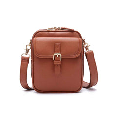 Vintage Capacity PU Leather Crossbody Bag - Muselune