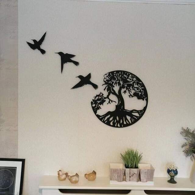 Decorative Iron Bird Flying Art Wall - Muselune