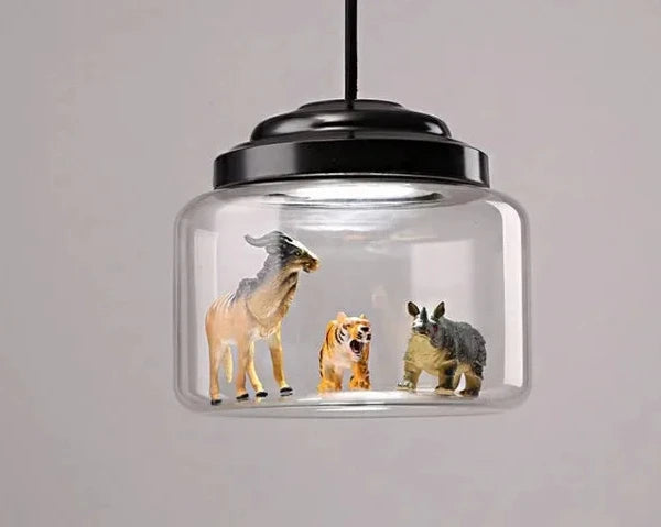 Creative animal kindergarten restaurant glass chandelier Muselune