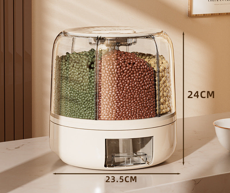 Storage box for grains, kitchen rice bucket, sealed rice jar, food grade moisture-proof and insect-proof food storage Muselune