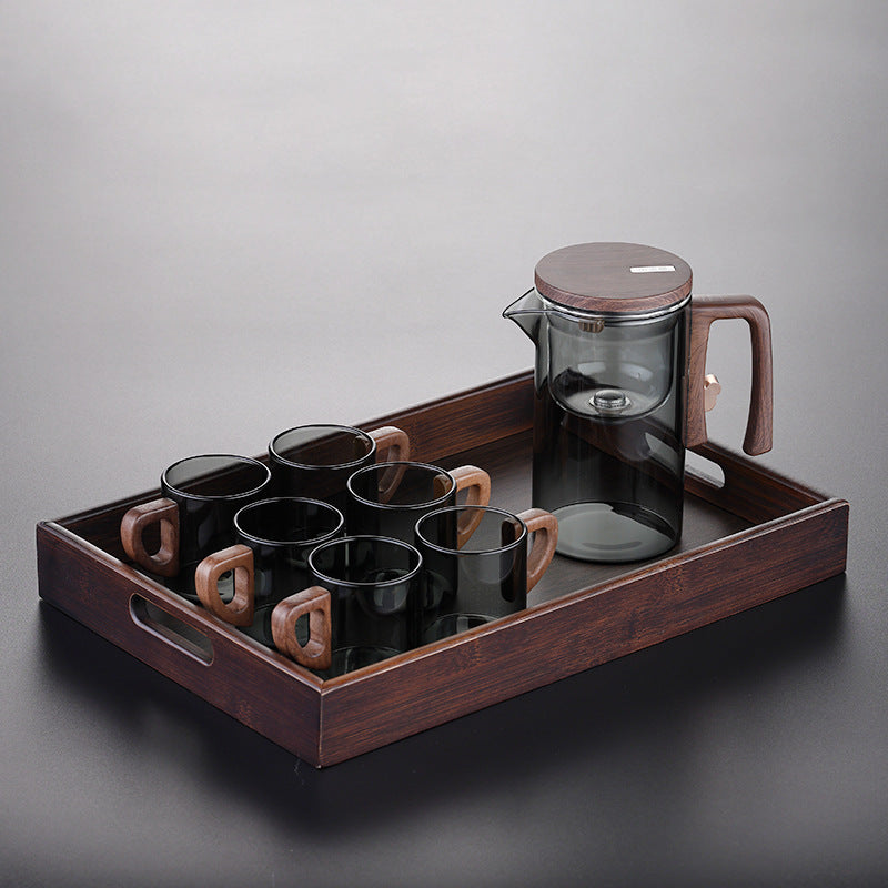 Elegant cup teapot tea water separation household tea brewing artifact magnetic suction tea brewer glass filter teapot tea set Muselune