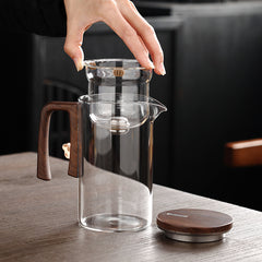 Elegant cup teapot tea water separation household tea brewing artifact magnetic suction tea brewer glass filter teapot tea set Muselune