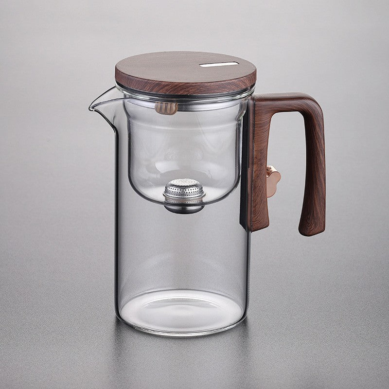 Elegant cup teapot tea water separation household tea brewing artifact magnetic suction tea brewer glass filter teapot tea set Muselune
