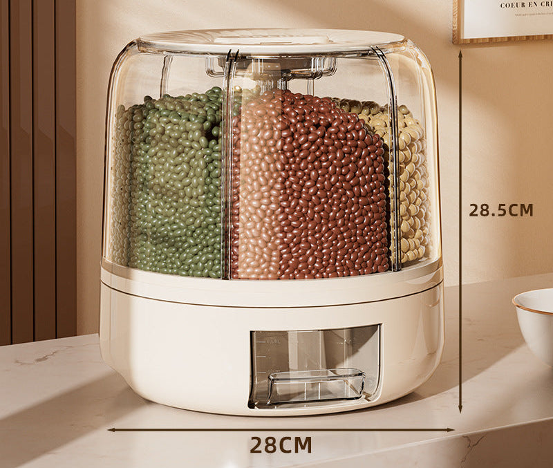 Storage box for grains, kitchen rice bucket, sealed rice jar, food grade moisture-proof and insect-proof food storage Muselune