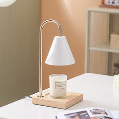 Cross-border simple aromatherapy wax lamp iron art wood tabletop night light romantic bedside lamp fireless essential oil melt candle lamp Muselune