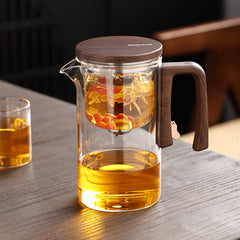 Elegant cup teapot tea water separation household tea brewing artifact magnetic suction tea brewer glass filter teapot tea set Muselune