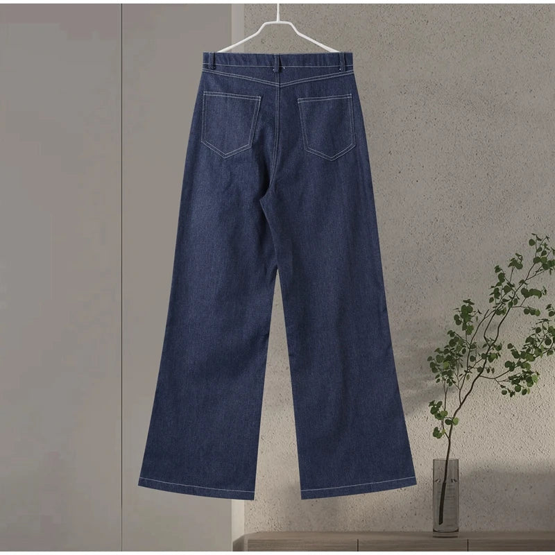 Vintage O-neck Denim Jacket & Pants Sets - Muselune