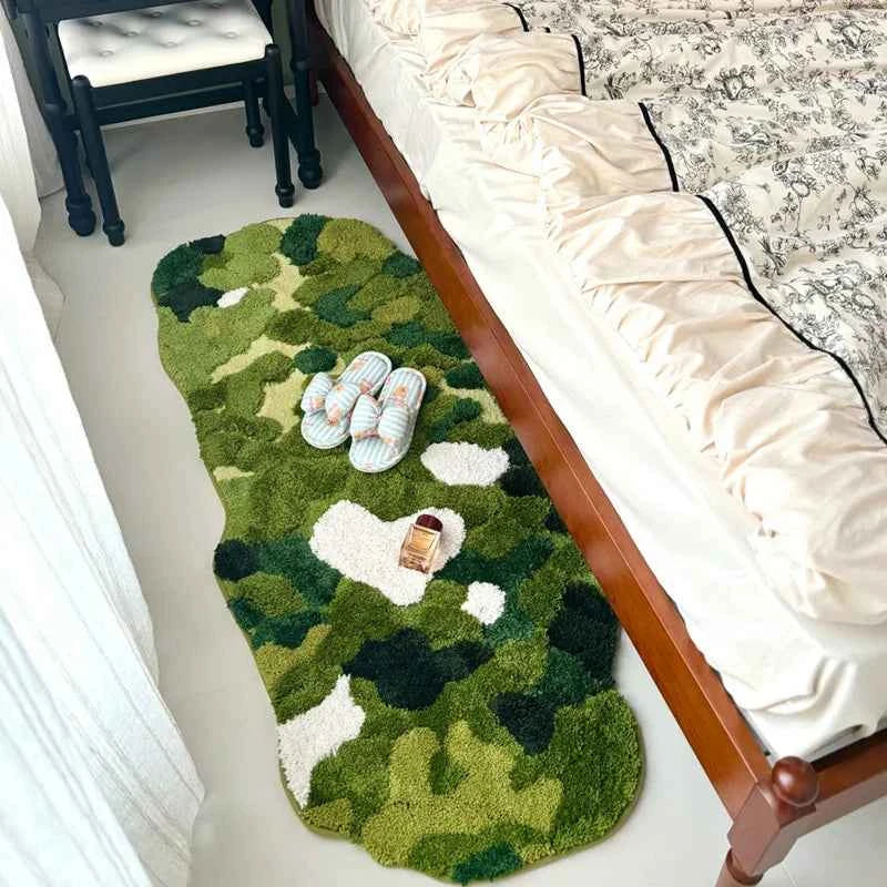 Forest Moss Flocking Ultra Soft Non-Slip Rug