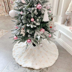 Fashion Christmas Tree Skirt Mat Under The Decorations For Home Snowflake 78/90/122cm New Foot Carpet 2026 Christmas Decor Muselune
