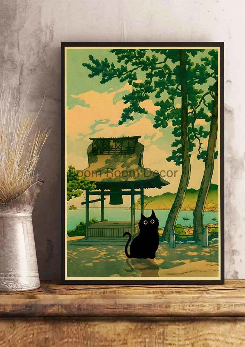 Cute Digital Cats Poster – Funny DIY Cartoon Wall Art - Muselune
