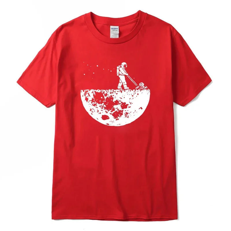 100% Cotton Space Loose O-neck T-shirt - Muselune
