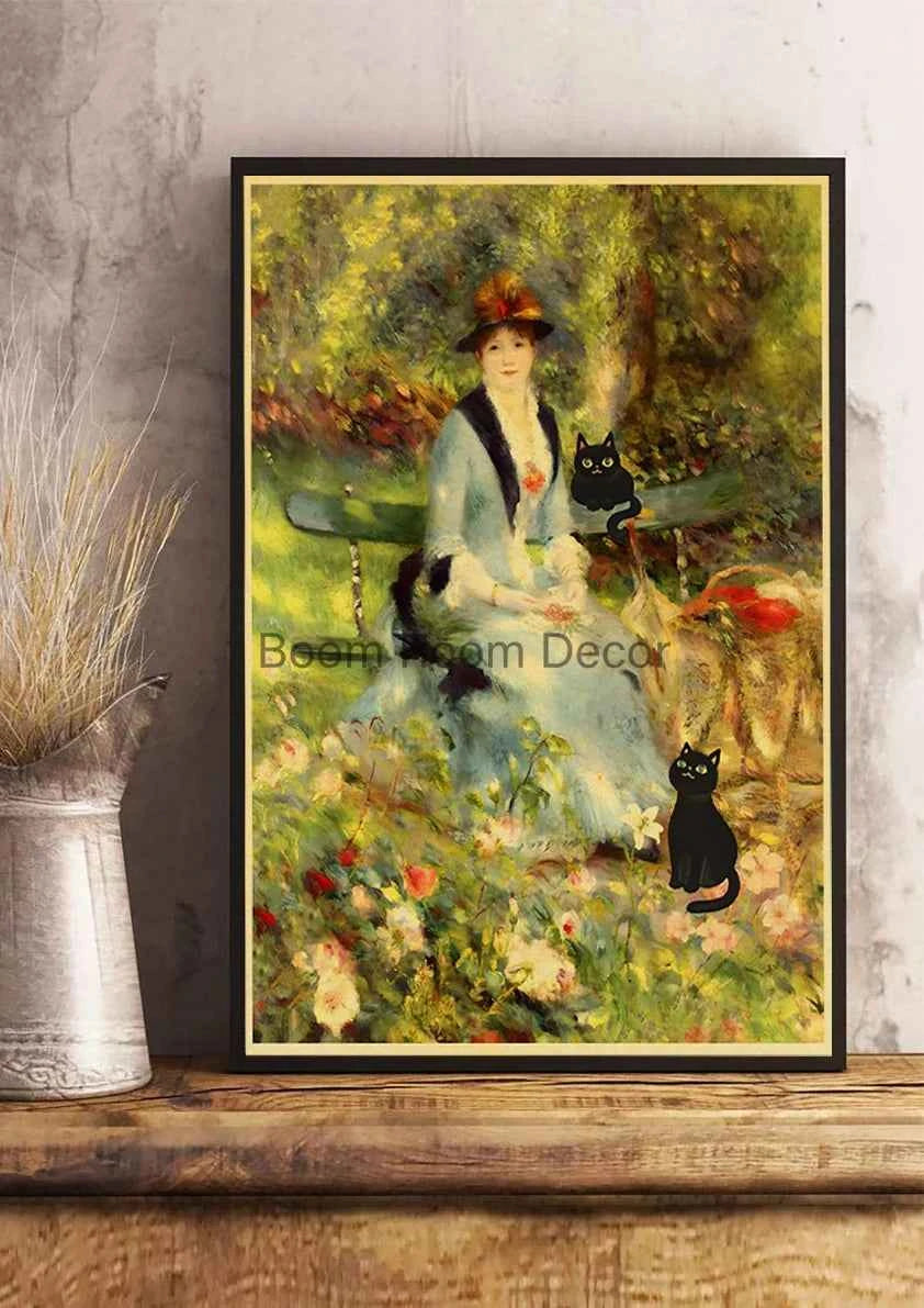 Cute Digital Cats Poster – Funny DIY Cartoon Wall Art - Muselune