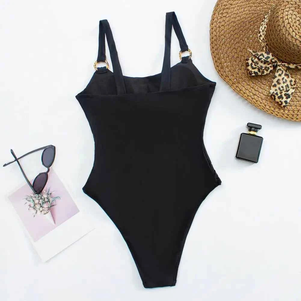 Elegant Hollow Square Neck Padded Bikini