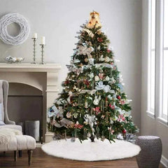 Christmas Tree Skirts White Plush Mat 78/90/122cm