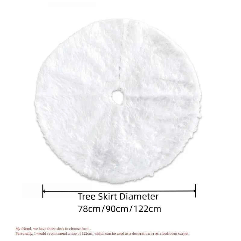 Christmas Tree Skirts White Plush Mat 78/90/122cm