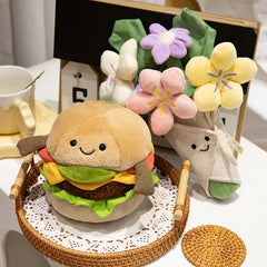 Soft Toys- Hamburg Plush 15cm ,Holding Flowers 30cm - Muselune