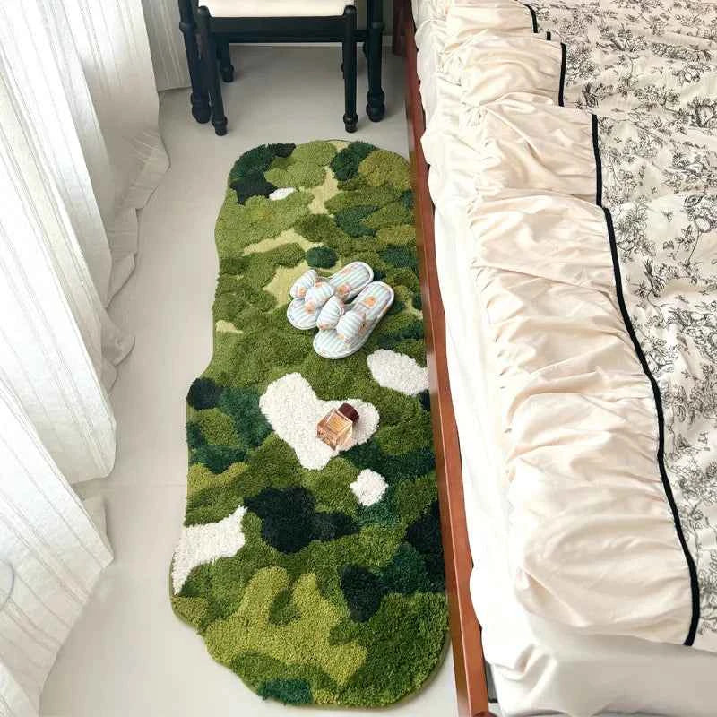 Forest Moss Flocking Ultra Soft Non-Slip Rug