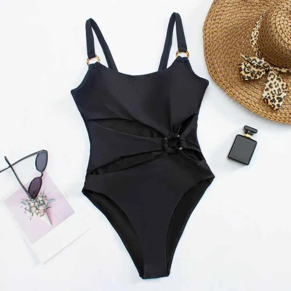 Elegant Hollow Square Neck Padded Bikini