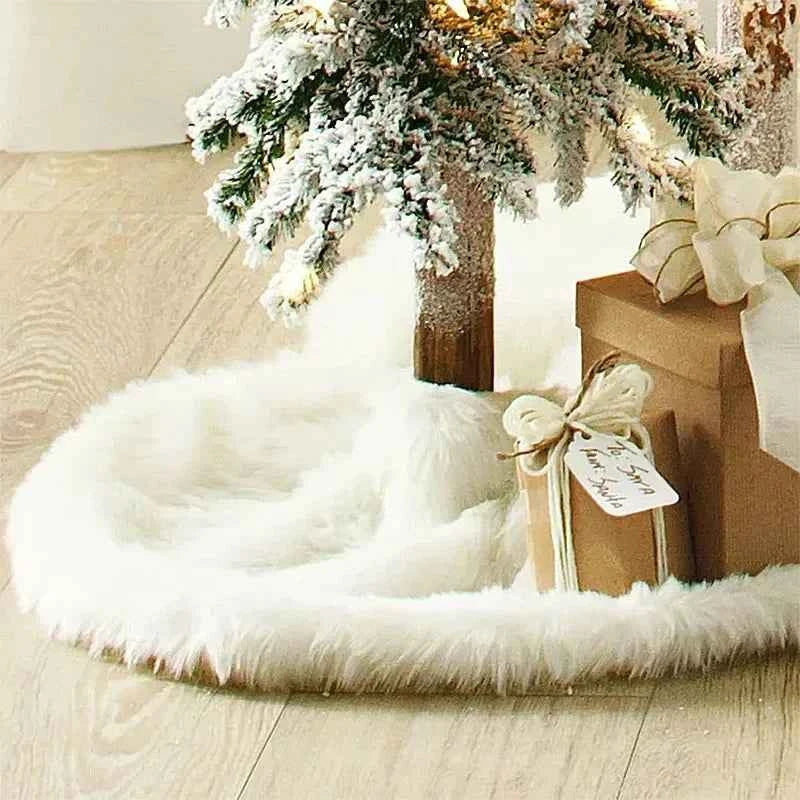 Christmas Tree Skirts White Plush Mat 78/90/122cm