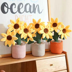 Sunflower Plush Bouquet – Cute Potted Plant Doll /Soft Toys - Muselune