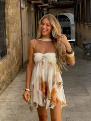 Printed Off-Shoulder Summer Dress