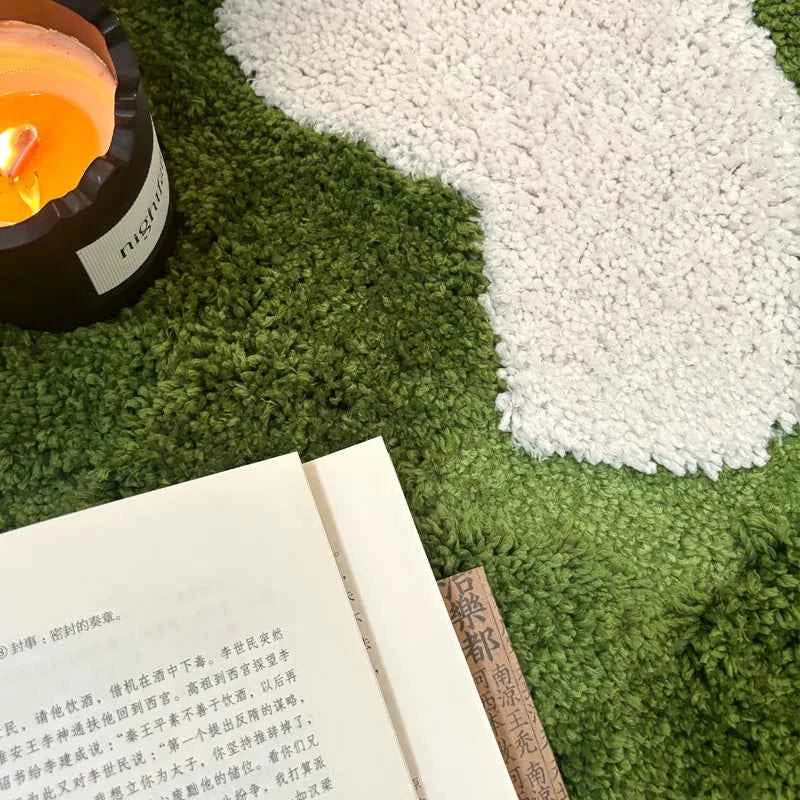 Forest Moss Flocking Ultra Soft Non-Slip Rug