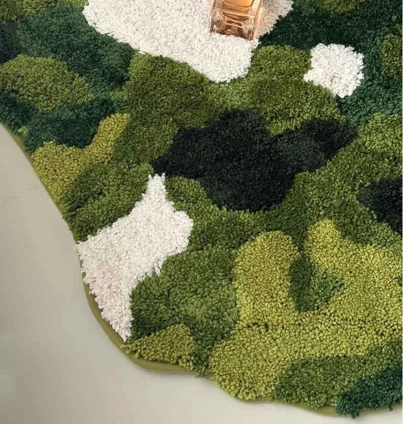 Forest Moss Flocking Ultra Soft Non-Slip Rug