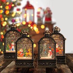 Christmas Musical Snow Globe Lantern for Christmas Decoration Lamp Muselune