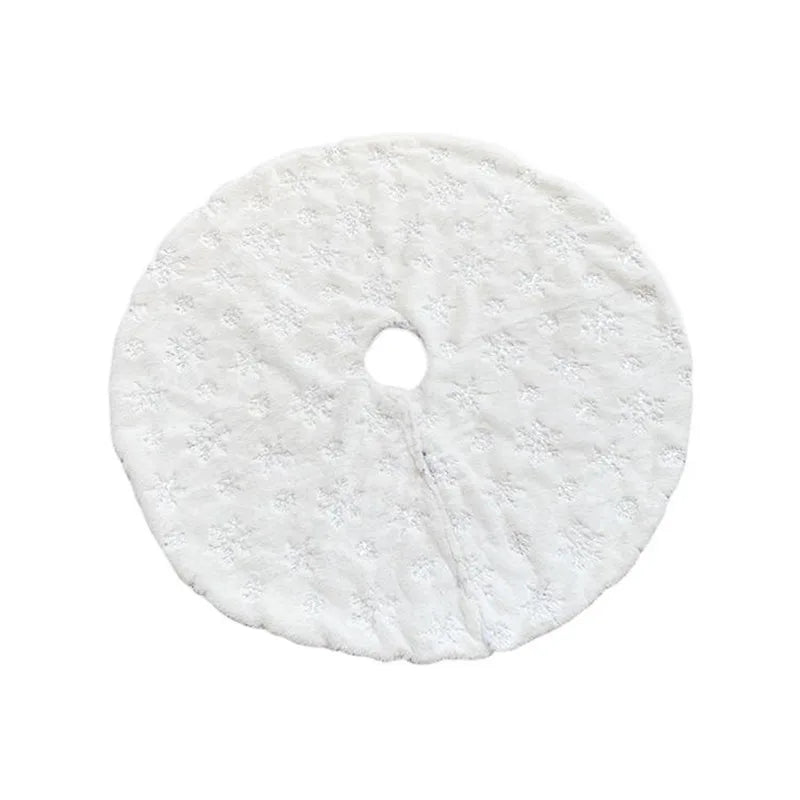 Fashion Christmas Tree Skirt Mat Under The Decorations For Home Snowflake 78/90/122cm New Foot Carpet 2026 Christmas Decor Muselune