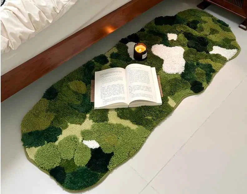 Forest Moss Flocking Ultra Soft Non-Slip Rug