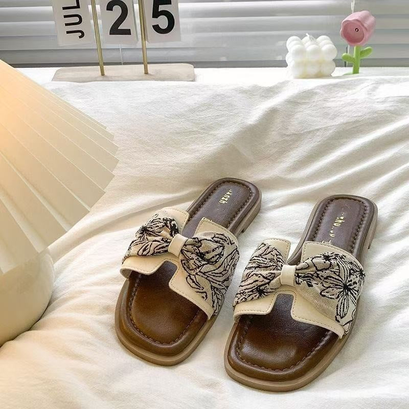 French  National Flat Outdoor Comfortable Slippers The Muse