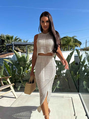 Women's Fashion New Beach Front Slit Suit - Muselune