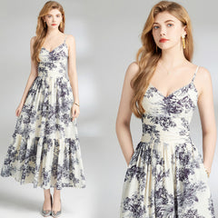 Asia Ink Painting Sling Dress The Muse