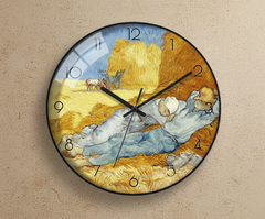 Van Gogh's Famous Painting, Harvest, Starry Sky, Silent Cartoon Clock The Muse