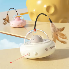 Cat Laser with Feather Toy Muselune