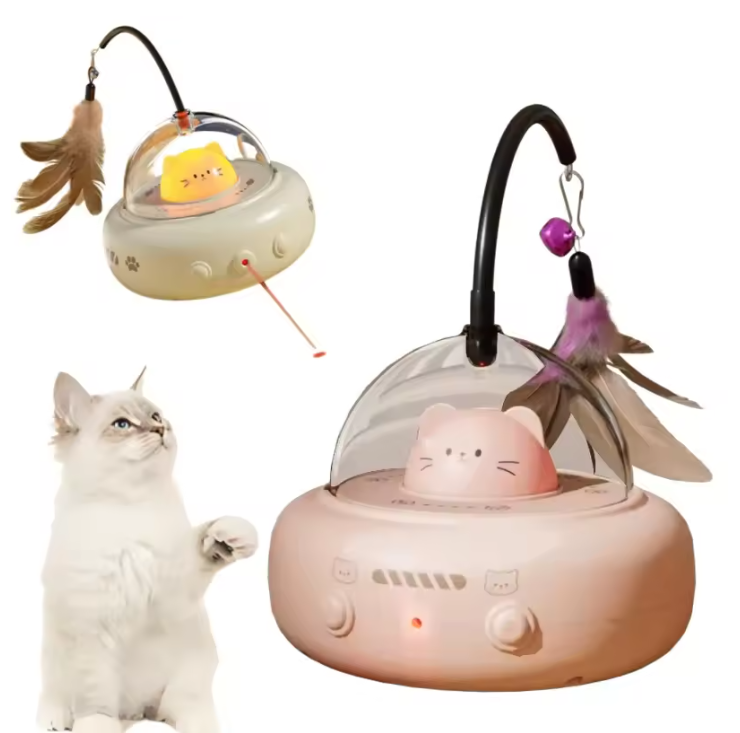 Cat Laser with Feather Toy Muselune