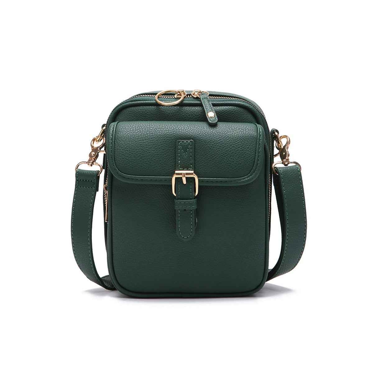 Vintage Capacity PU Leather Crossbody Bag - Muselune