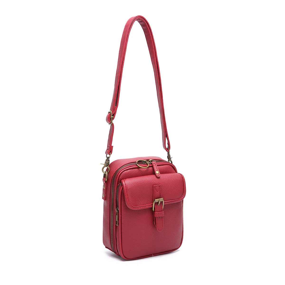 Vintage Capacity PU Leather Crossbody Bag - Muselune