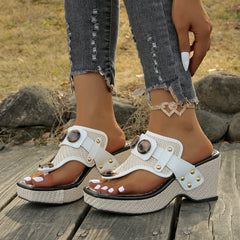 Plus Size Flip-toe Wedge Sandals The Muse